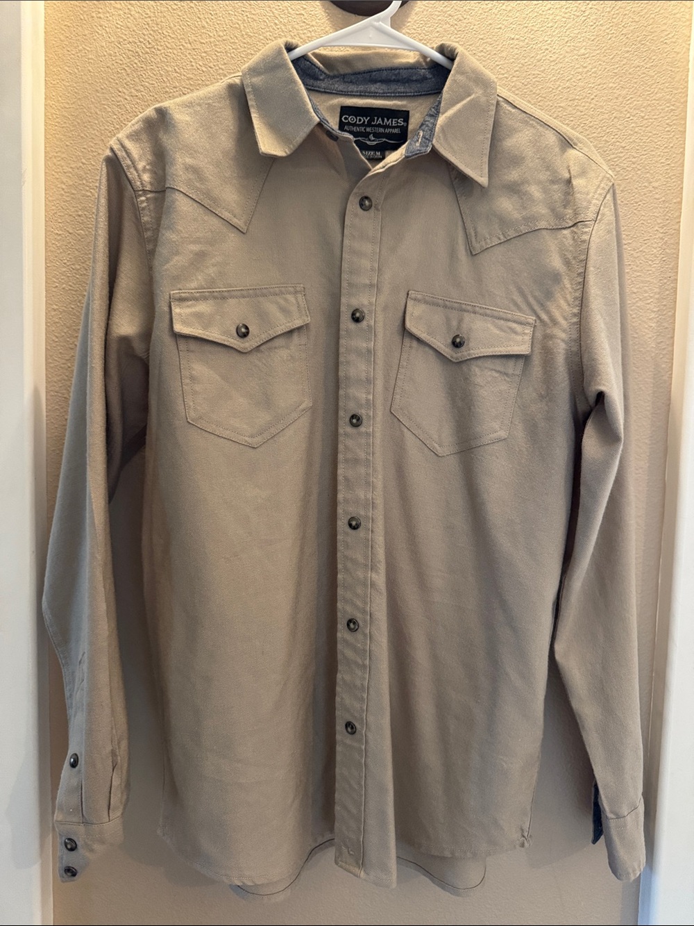 Cody James Men's Casual Button-Down Shirt in Tan